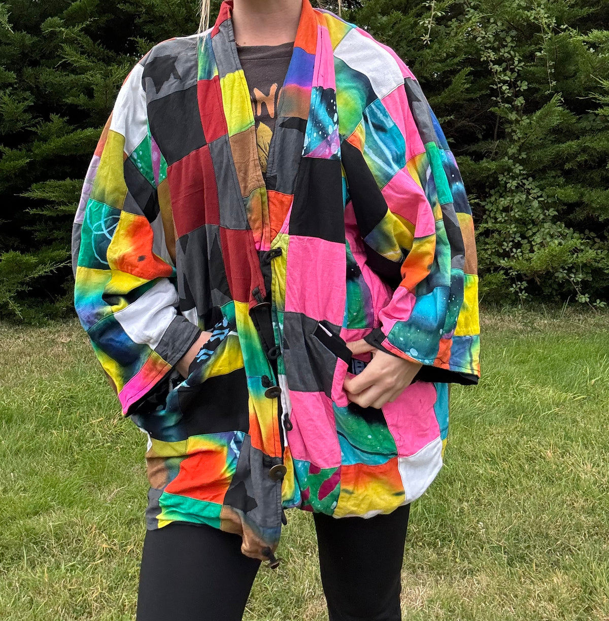 Patchwork multicoloured jacket