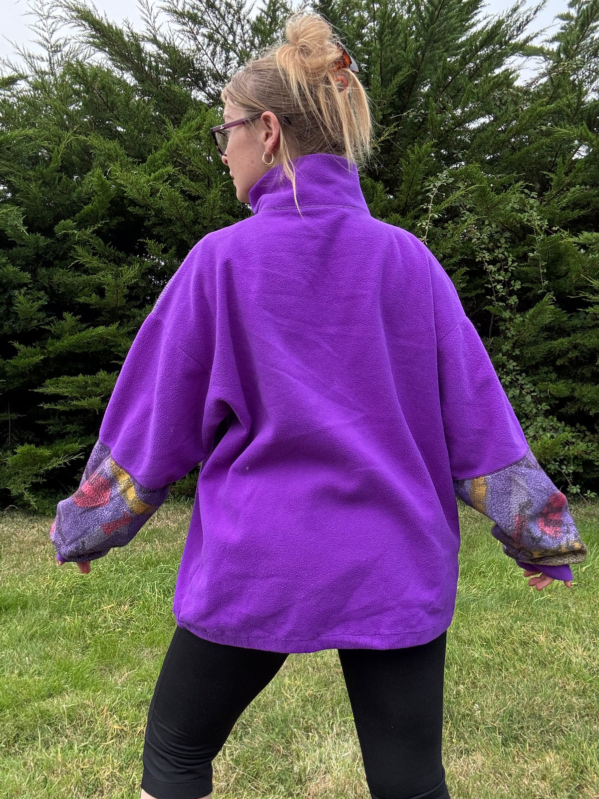 Funky 80s patterned fleece