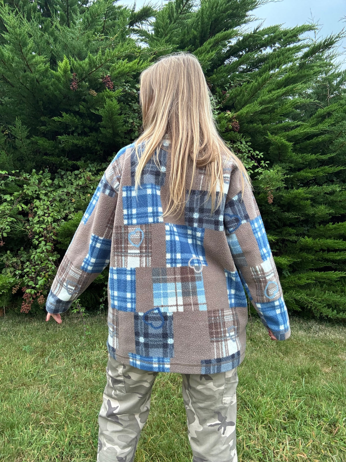 Cottage style high neck fleece