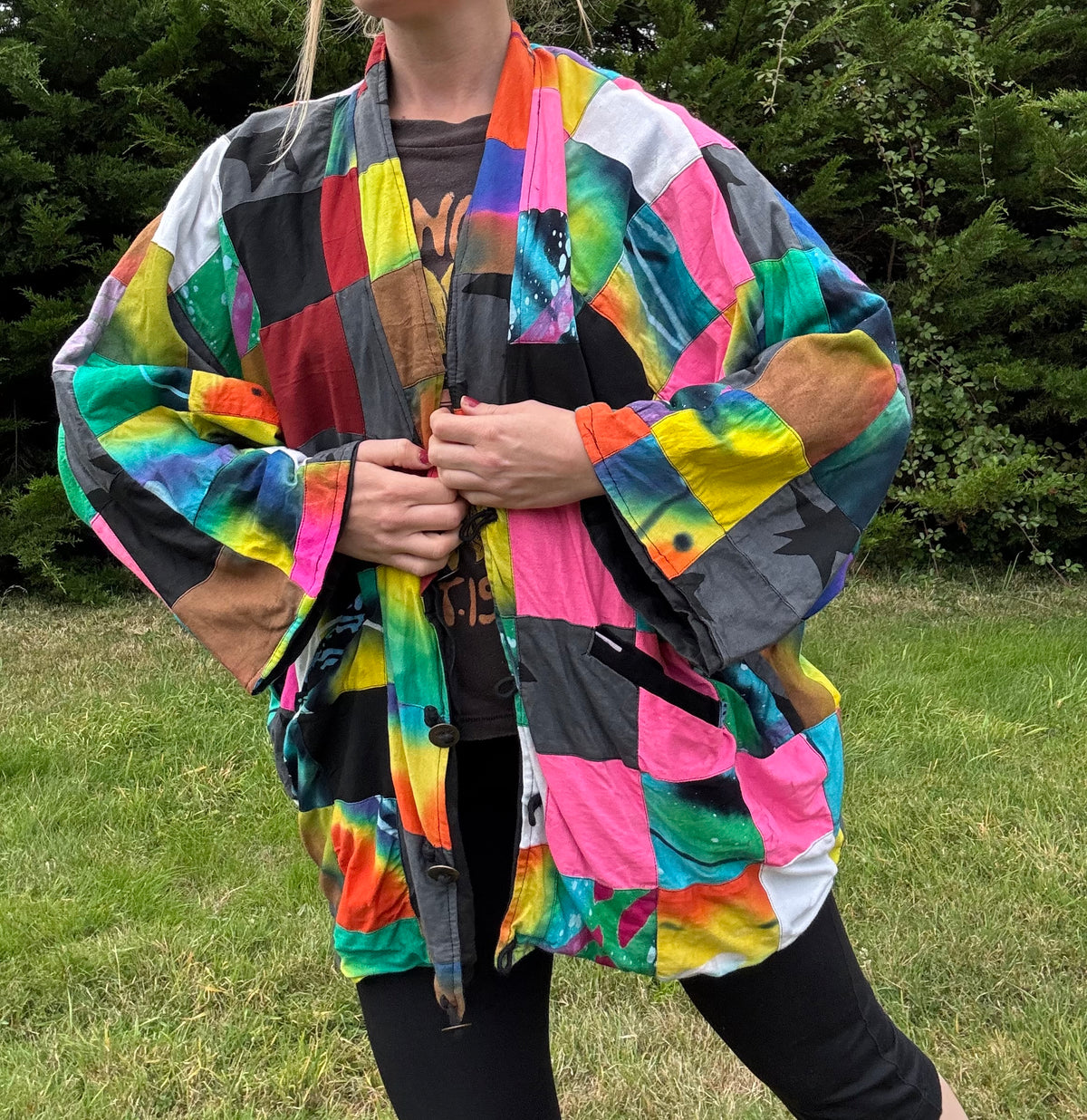 Patchwork multicoloured jacket
