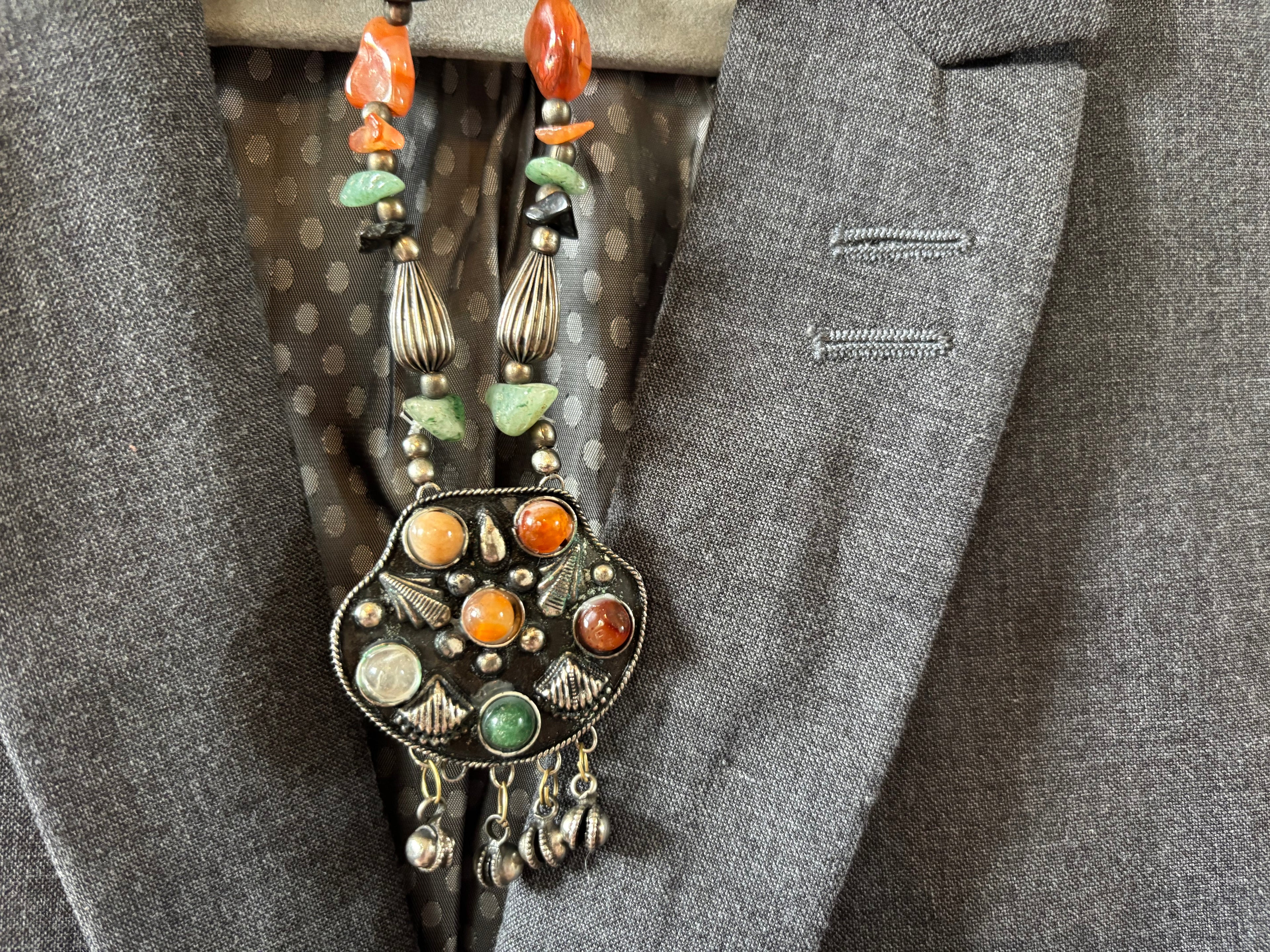 Mixed stone Tibetan style necklace