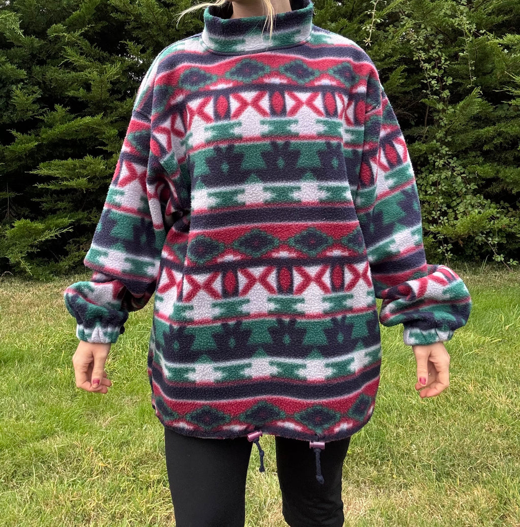 Funky high neck fleece