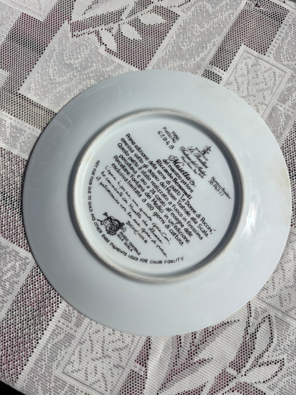 Le Donne Di Puccini collectors plate