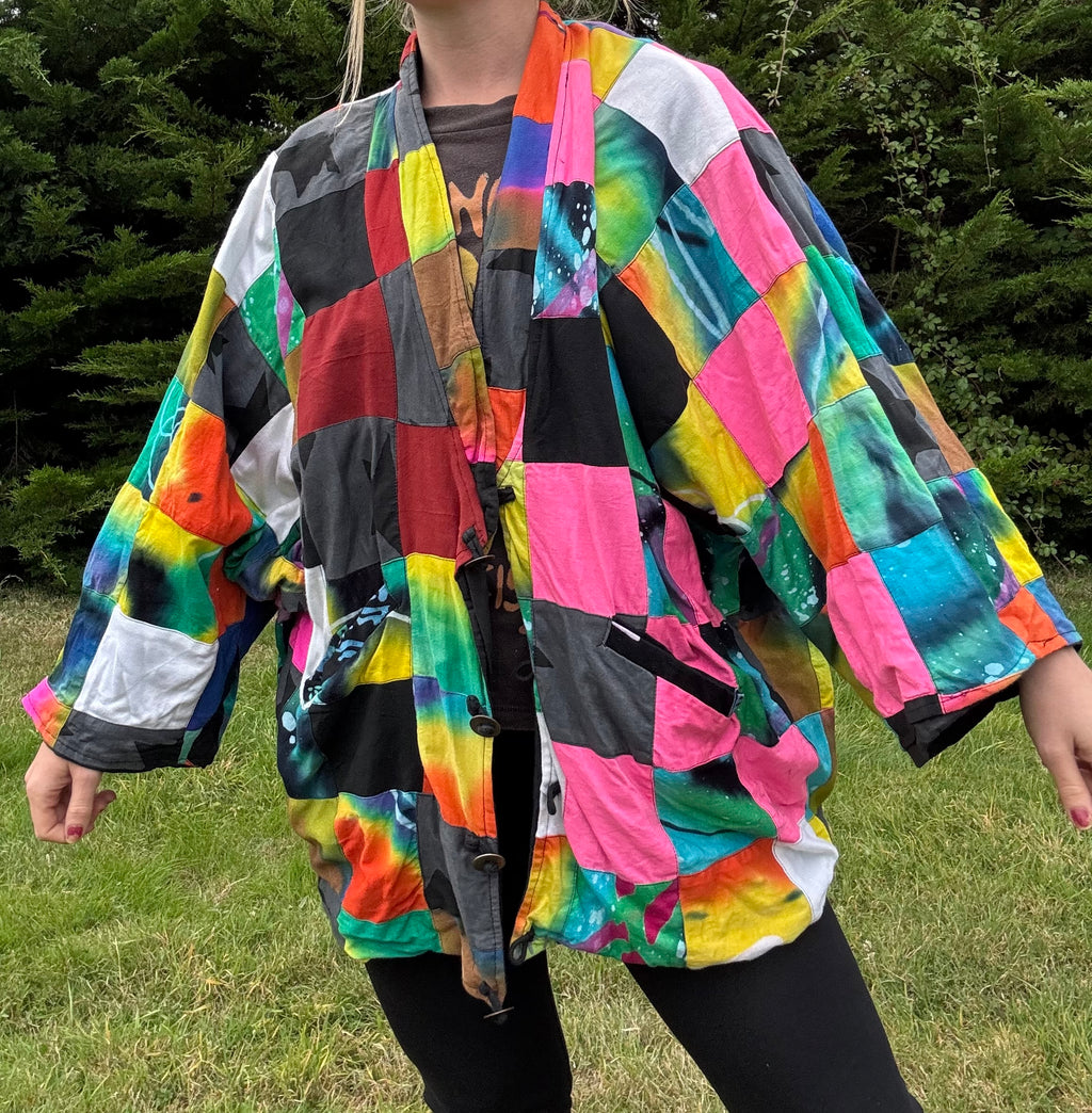 Patchwork multicoloured jacket