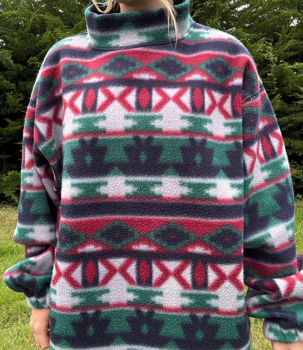 Funky high neck fleece