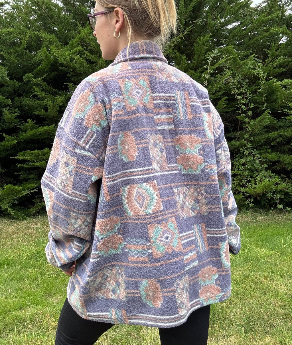 Full zip funky vintage fleece