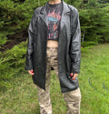 Matrix style vintage 90s leather jacket