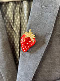Cute strawberry brooch