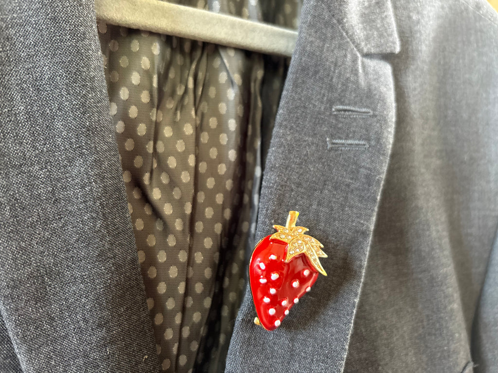Cute strawberry brooch