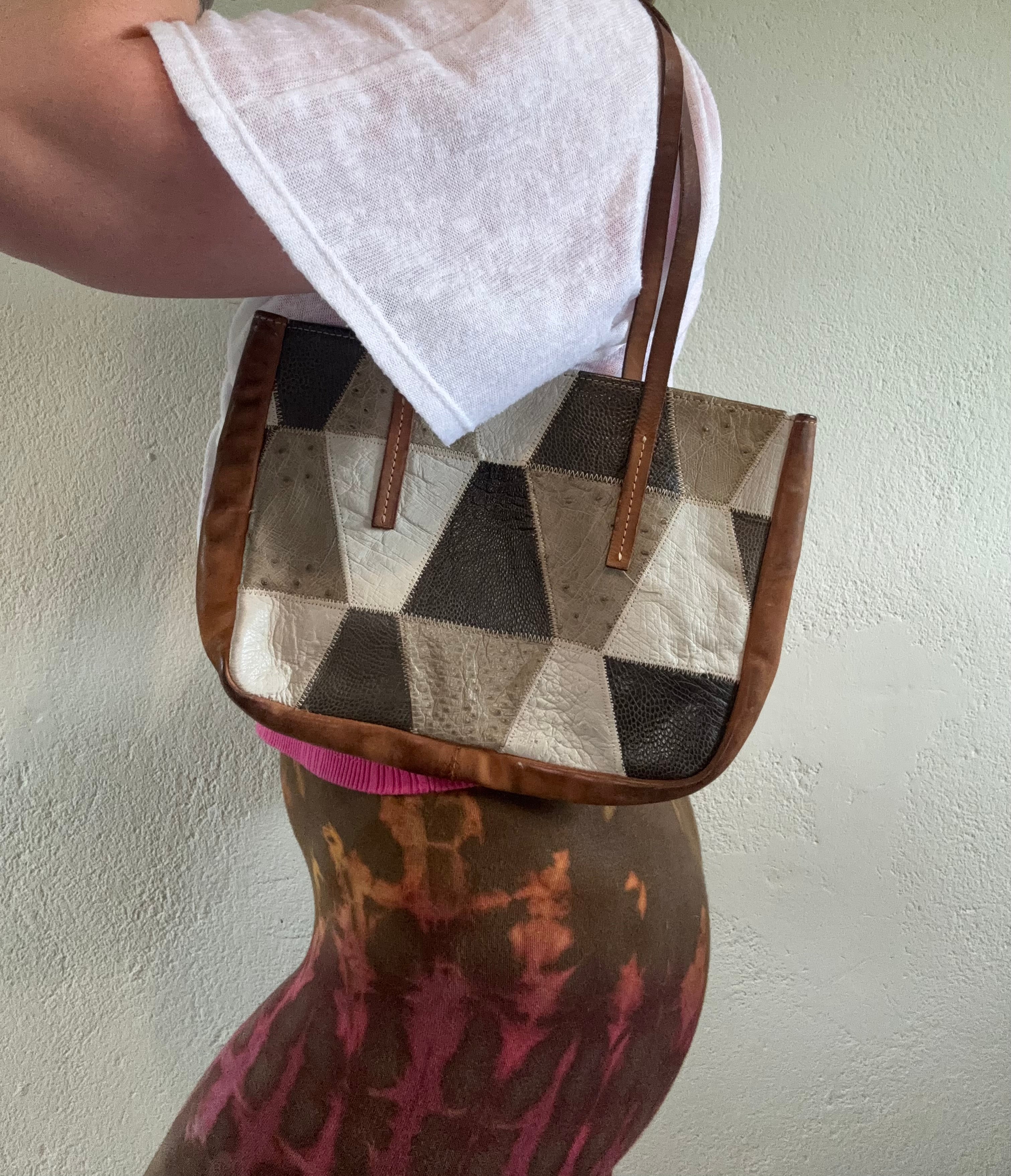 Khaki leather dream mini bag