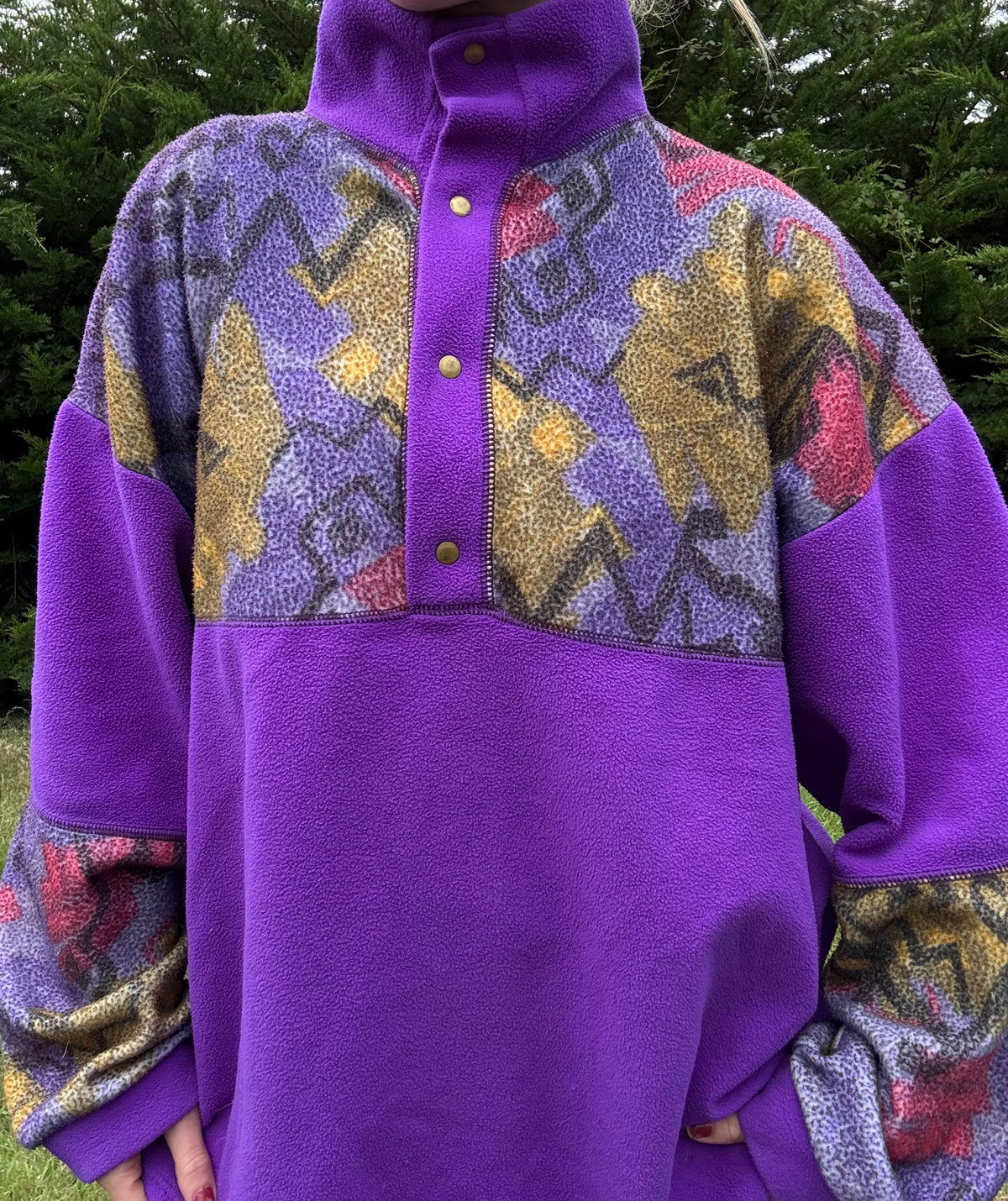 Funky 80s patterned fleece