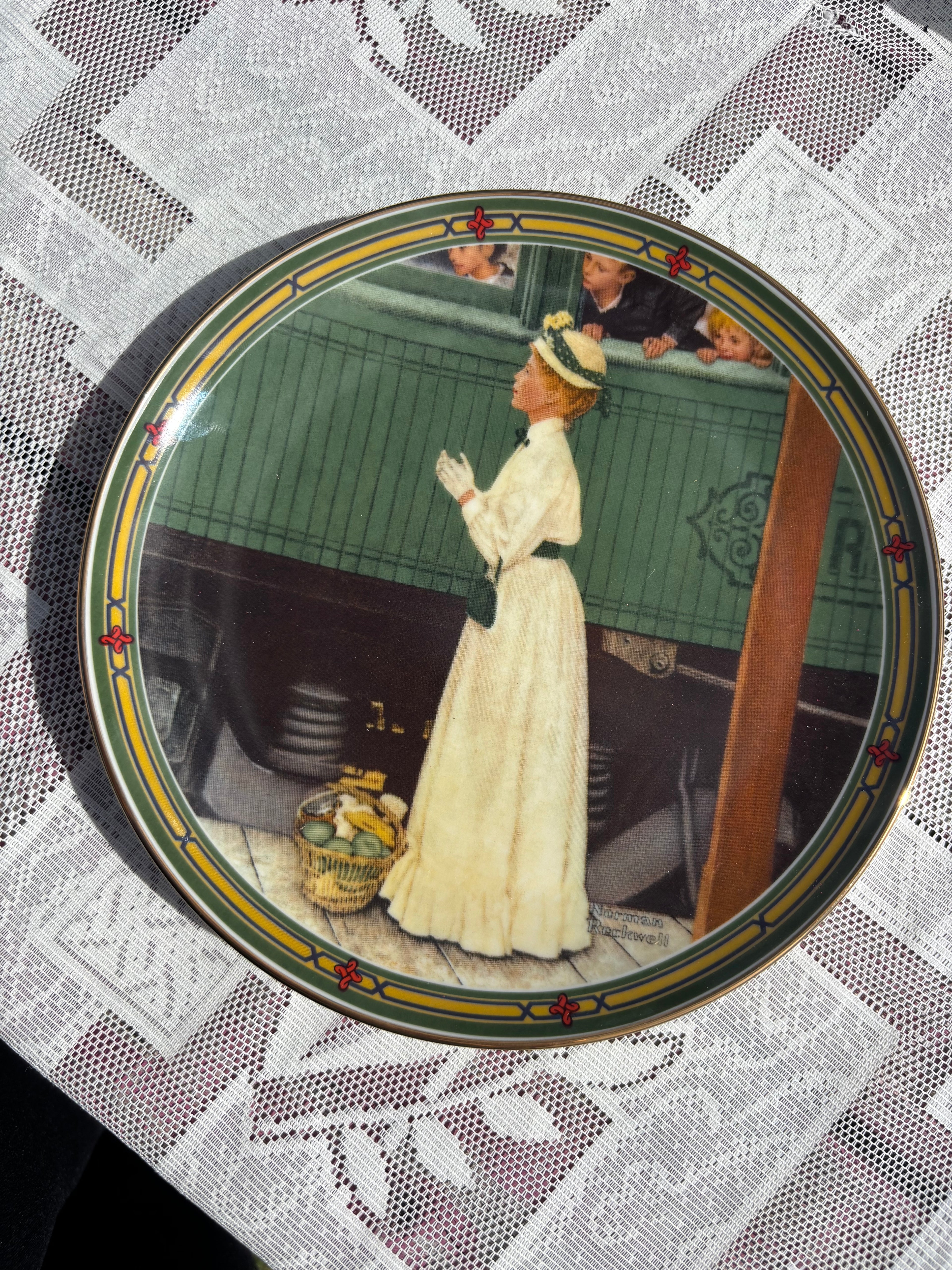 ‘A Mothers Welcome’ Plate by Norman Rockwell