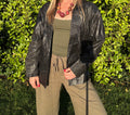 80s leather jacket imprinted design