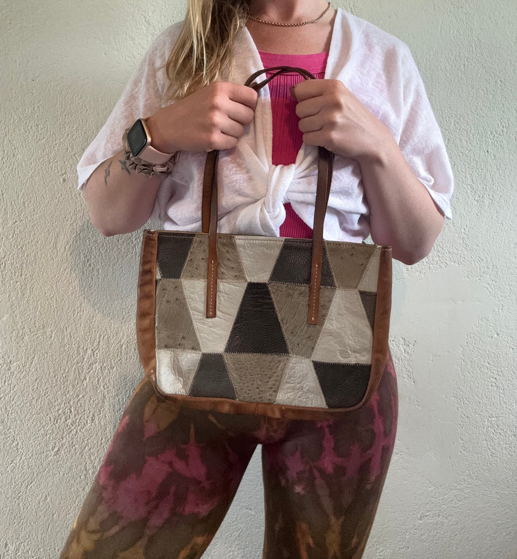 Khaki leather dream mini bag